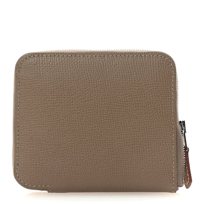 Hermes Epsom Silk'in Compact Wallet Etoupe Cassis Vert Fizz 1 of 7
