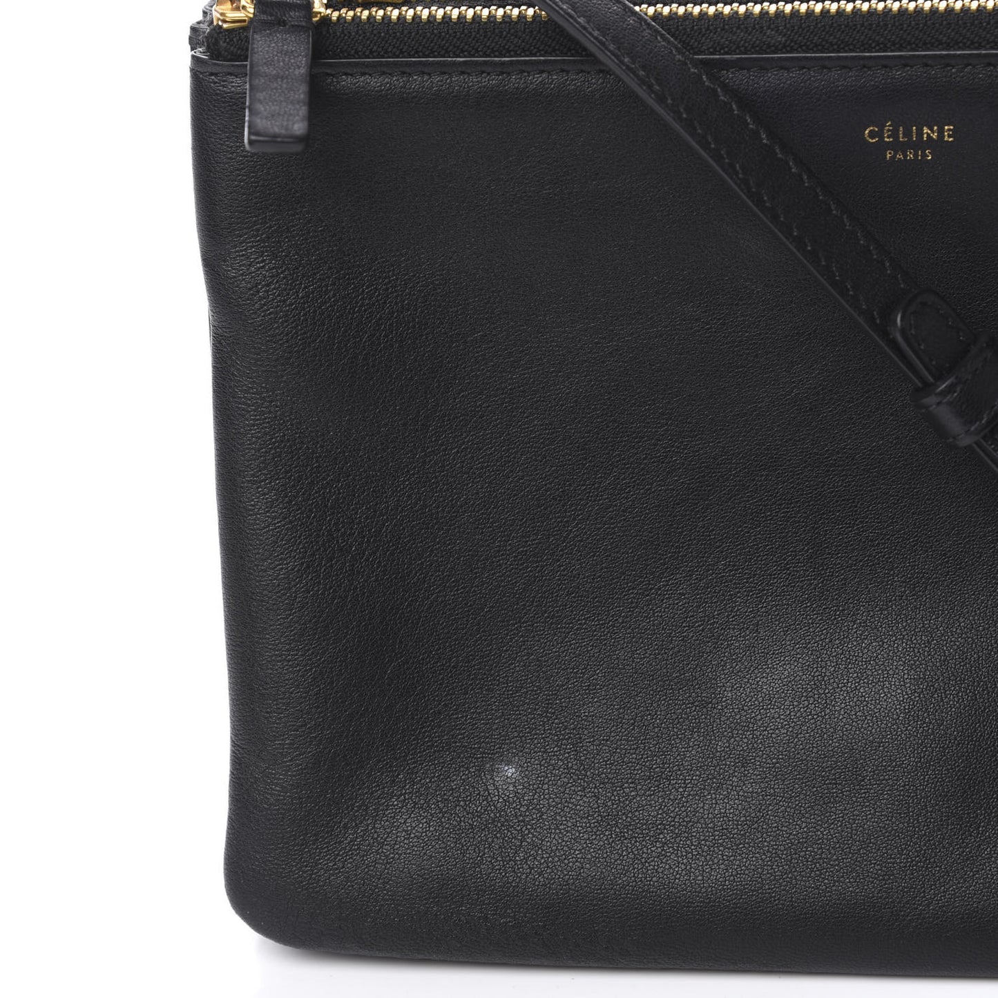 Lambskin Small Trio Crossbody Bag Black