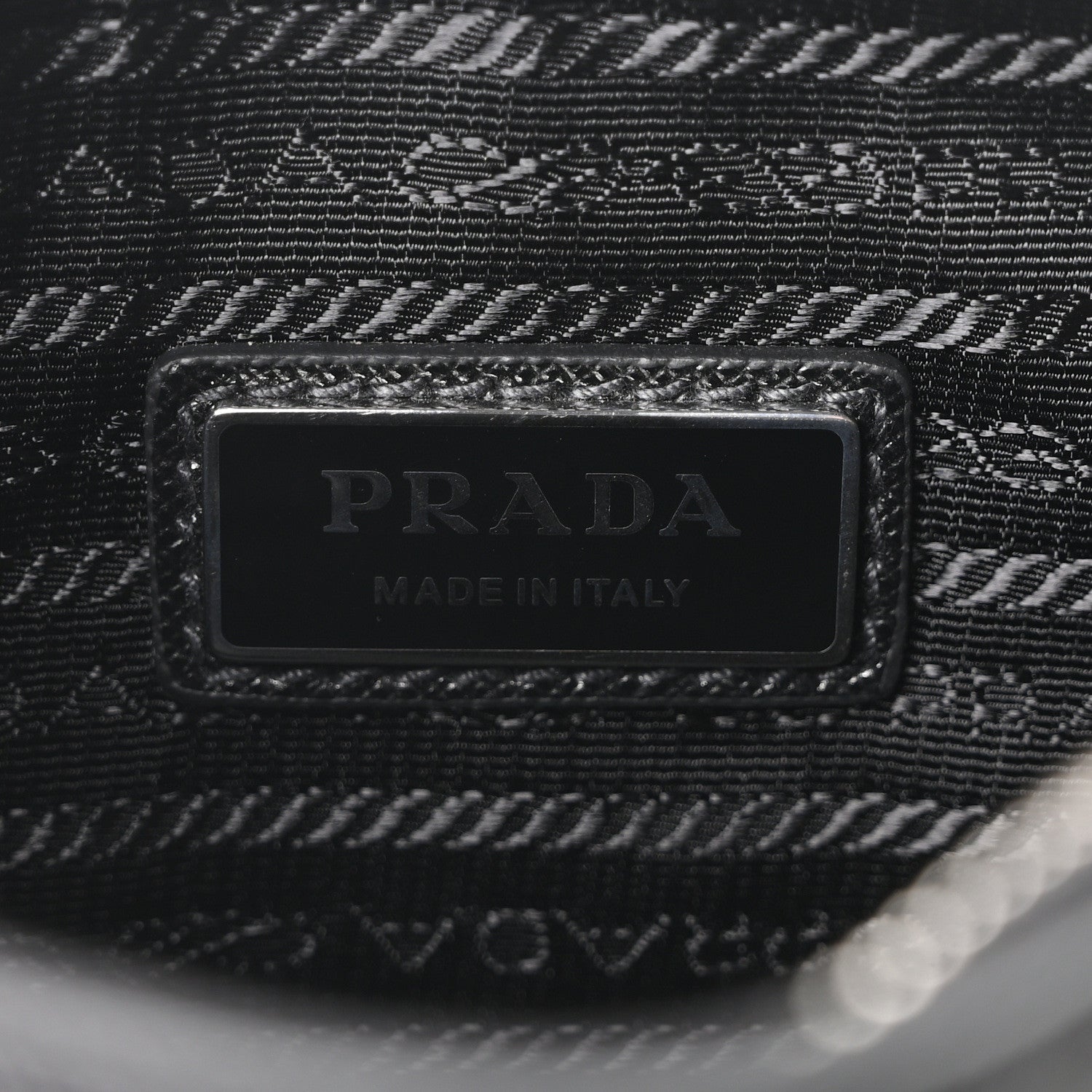 Prada Saffiano Travel Pocket Zippered Shoulder Bag Black 7 of 11