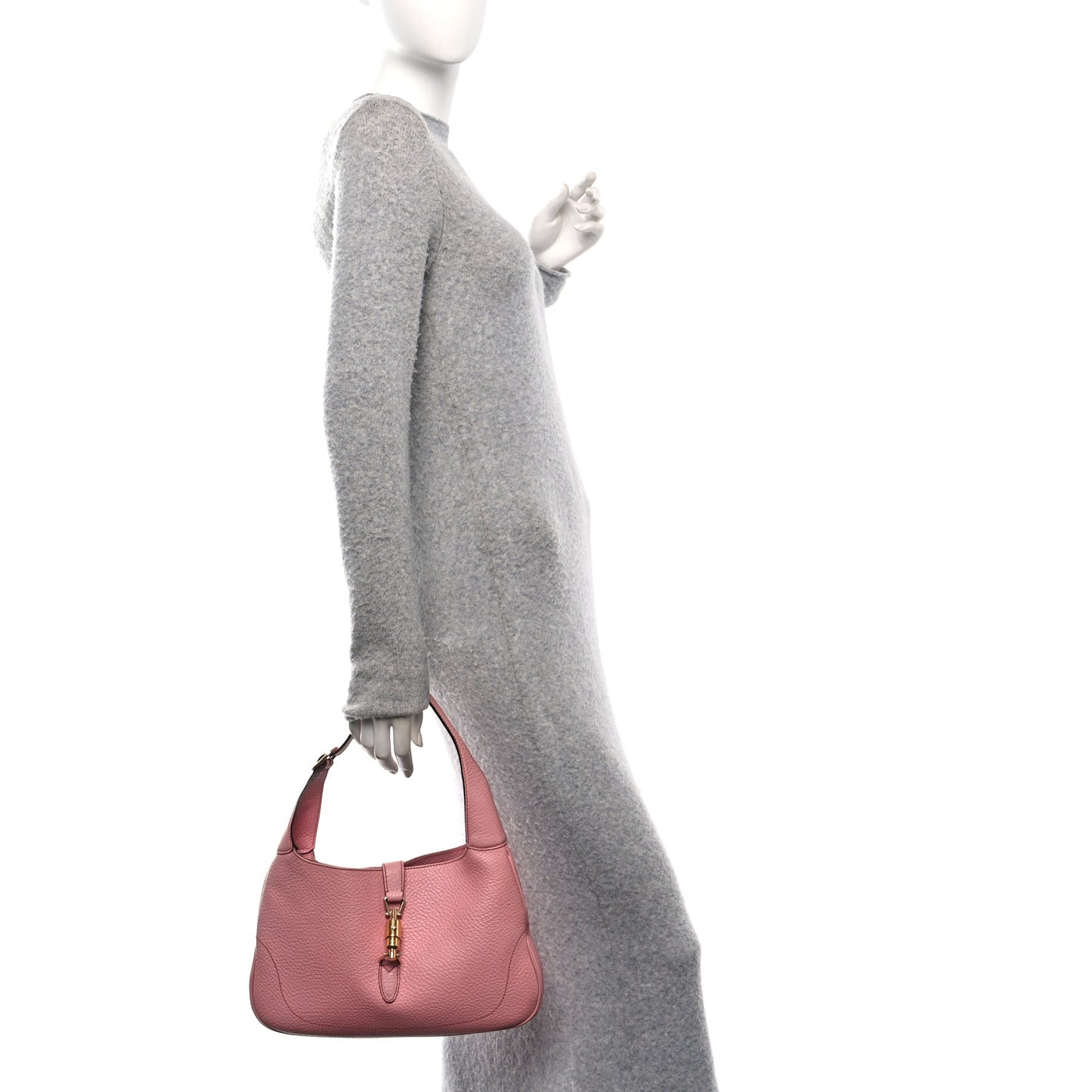 Soft Grained Calfskin Small Jackie O Hobo Pink