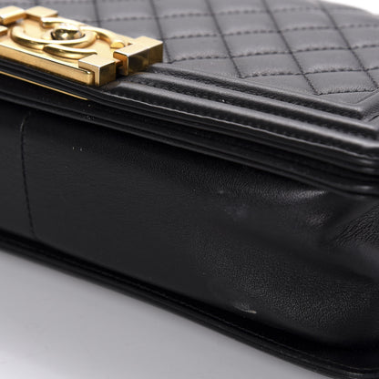 Chanel Calfskin Quilted Medium Boy Flap Black 13 of 14