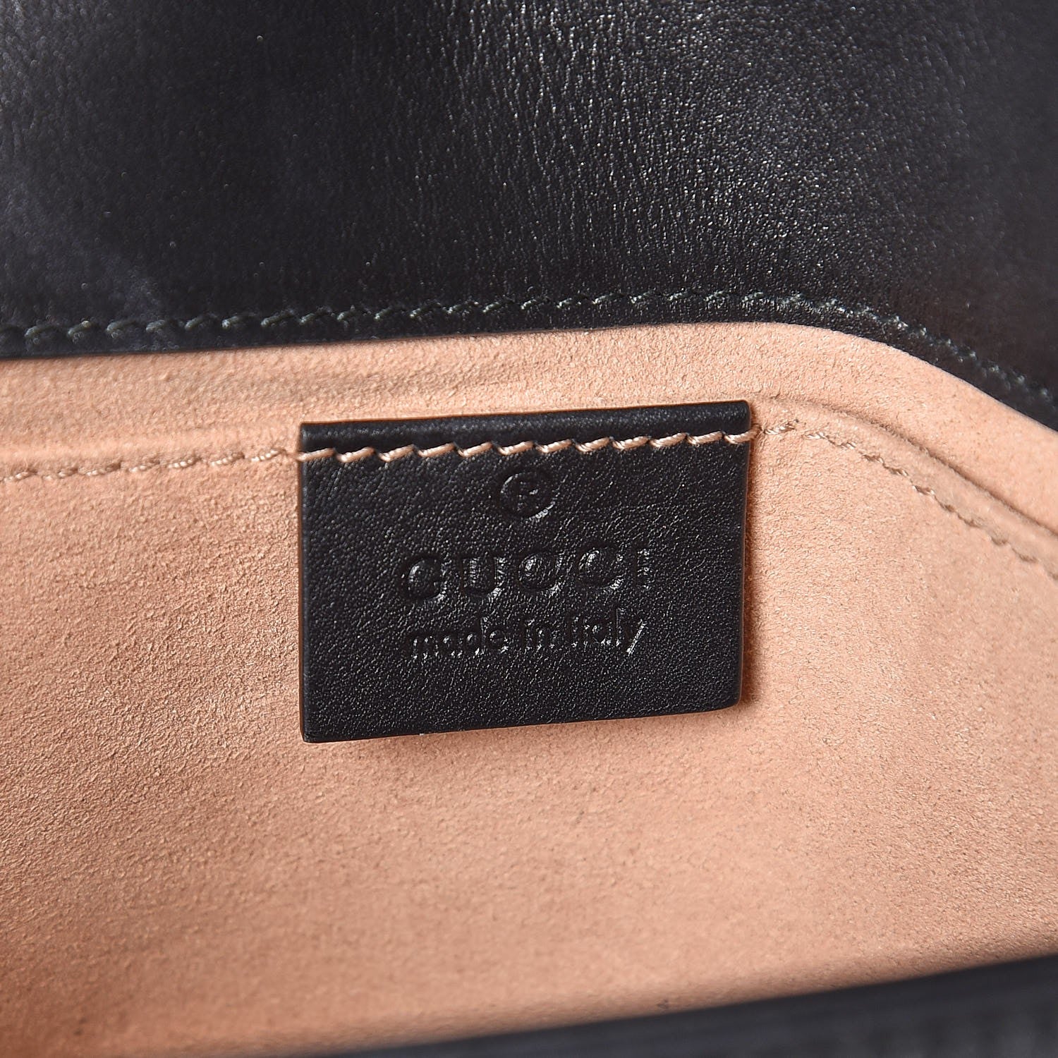 Gucci Calfskin Matelasse Mini GG Marmont Shoulder Bag Black 6 of 7