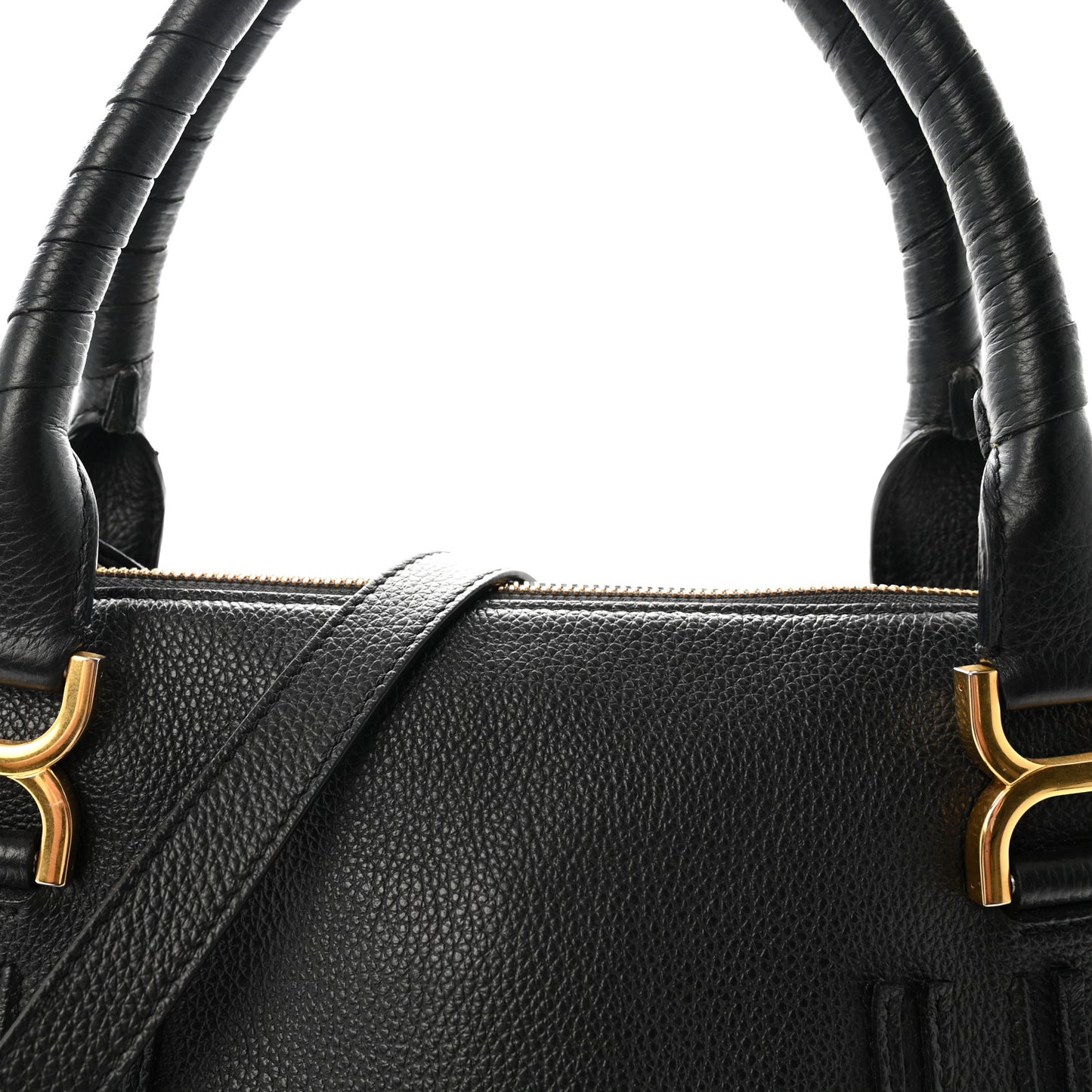 Calfskin Medium Marcie Satchel Black