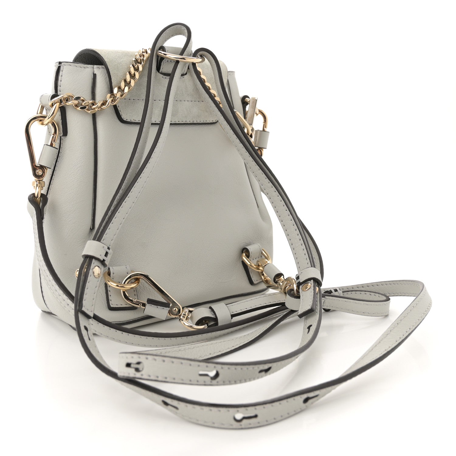 Chloe Suede Calfskin Mini Faye Backpack Airy Grey 1634594 – FASHIONPHILE