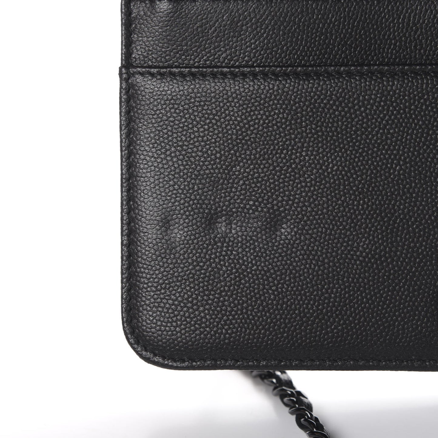 Caviar Quilted Boy Wallet On Chain WOC So Black
