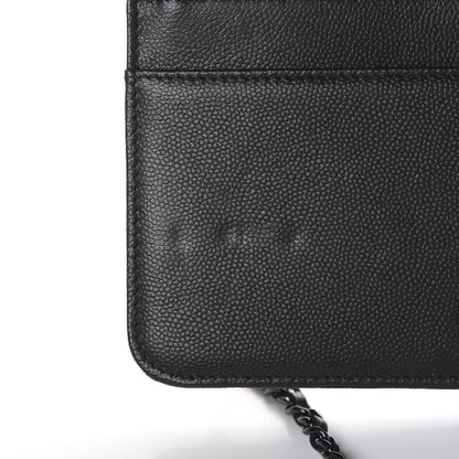 Chanel Caviar Quilted Boy Wallet On Chain WOC So Black 13 of 16