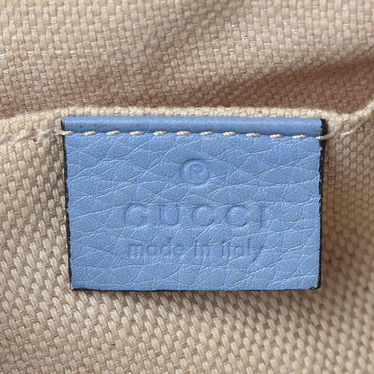 Gucci Pebbled Calfskin Canvas Soho Disco Bag Mineral Blue 6 of 9