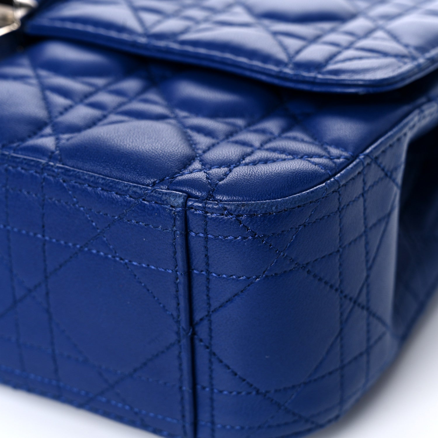 Christian Dior Lambskin Cannage Large Miss Dior Flap Blue 6 of 12
