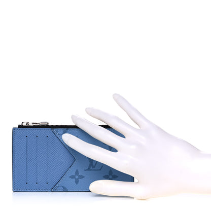 Louis Vuitton Taigarama Coin Card Holder Denim 2 of 9