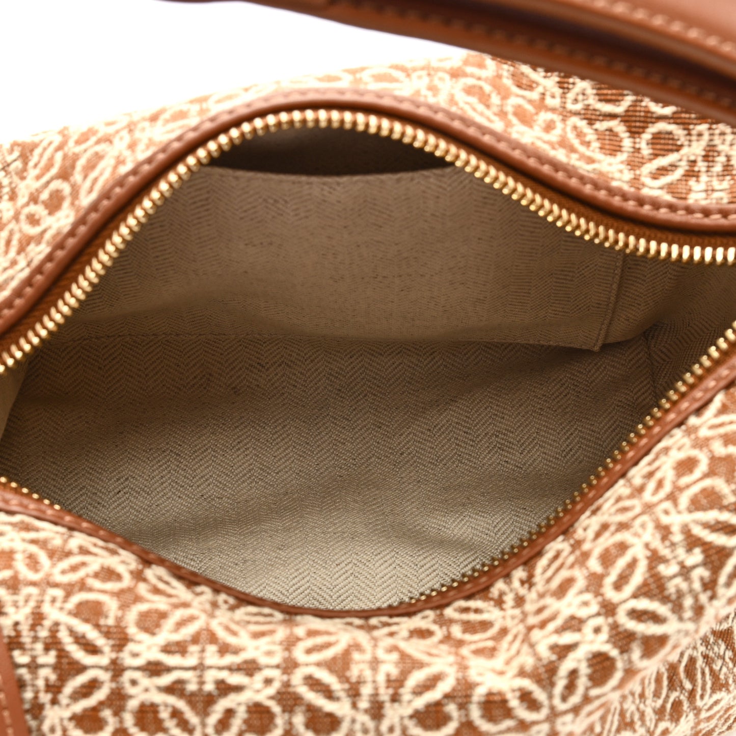 Jacquard Anagram Calfskin Small Cubi Bag Tan Pecan