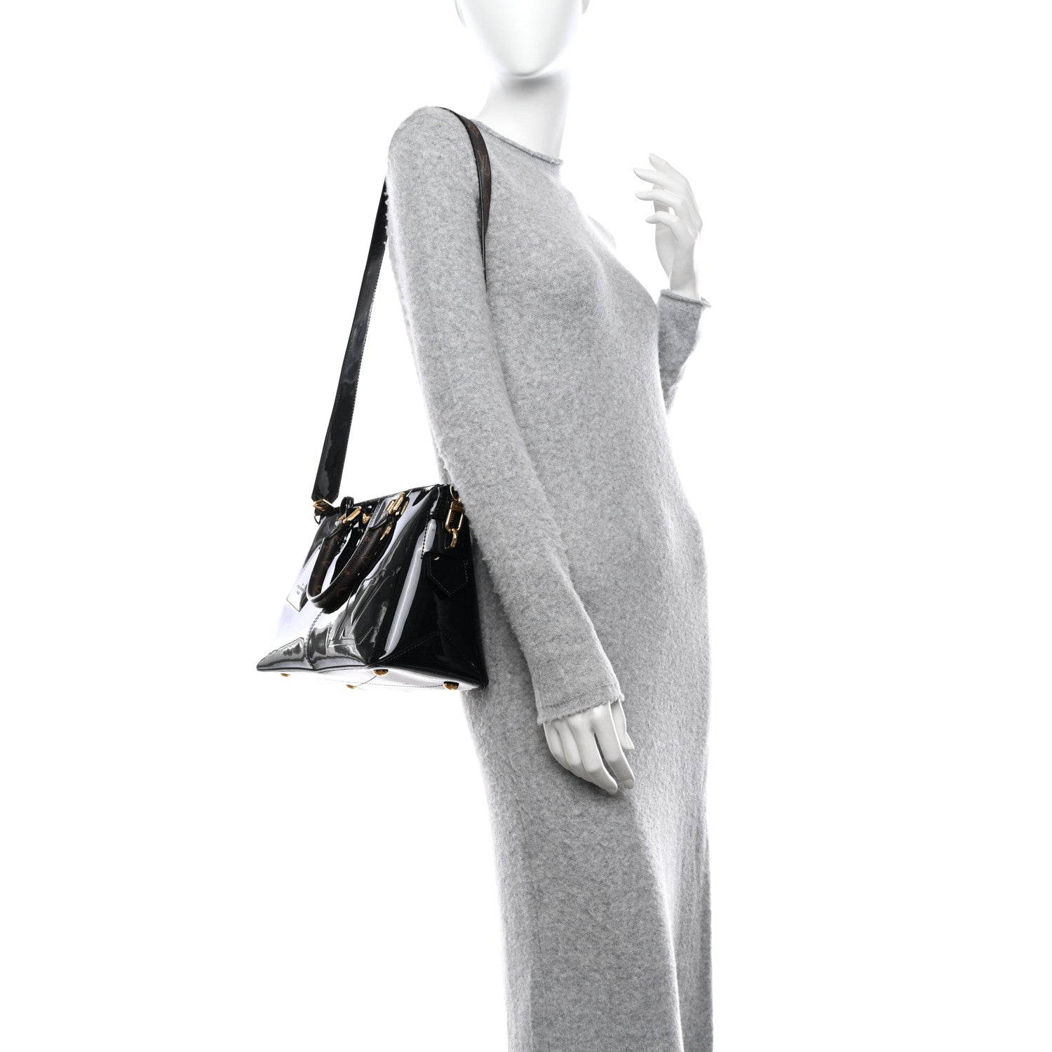 Louis Vuitton Patent Calfskin Miroir Tote Black 2 of 10