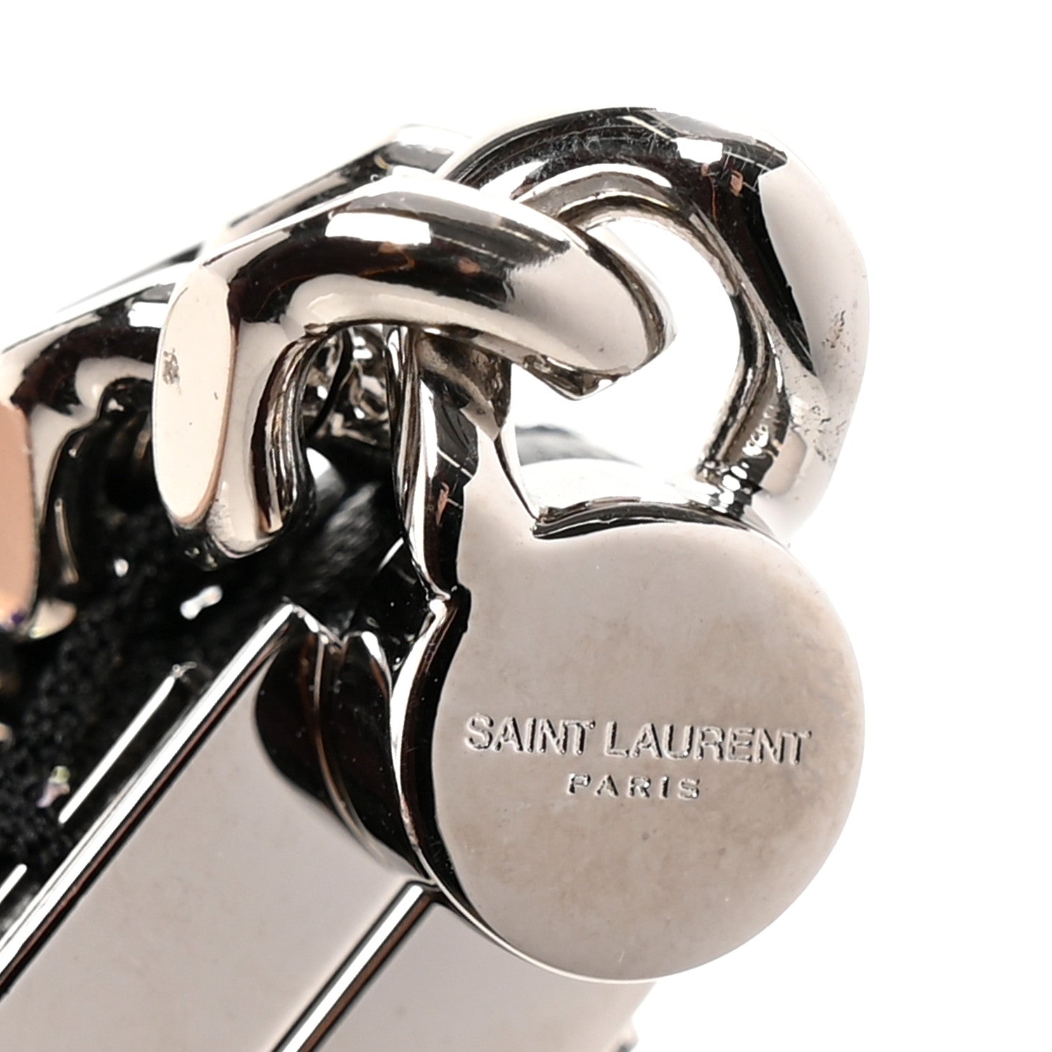 Saint Laurent Mesh Crystal Medium Fanny Shoulder Bag Black 6 of 10