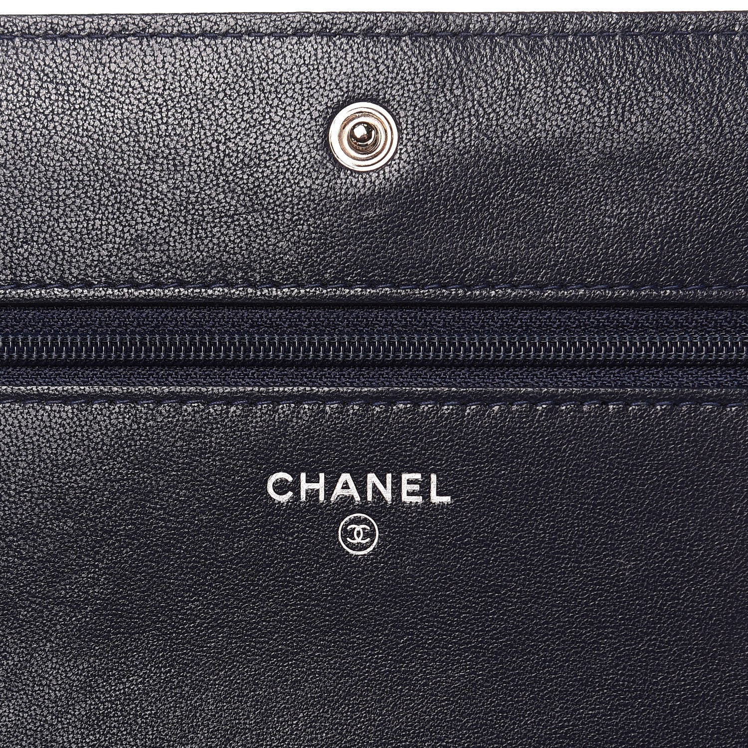 Chanel Sheepskin Quilted Mademoiselle Vintage Wallet On Chain WOC Blue 6 of 19