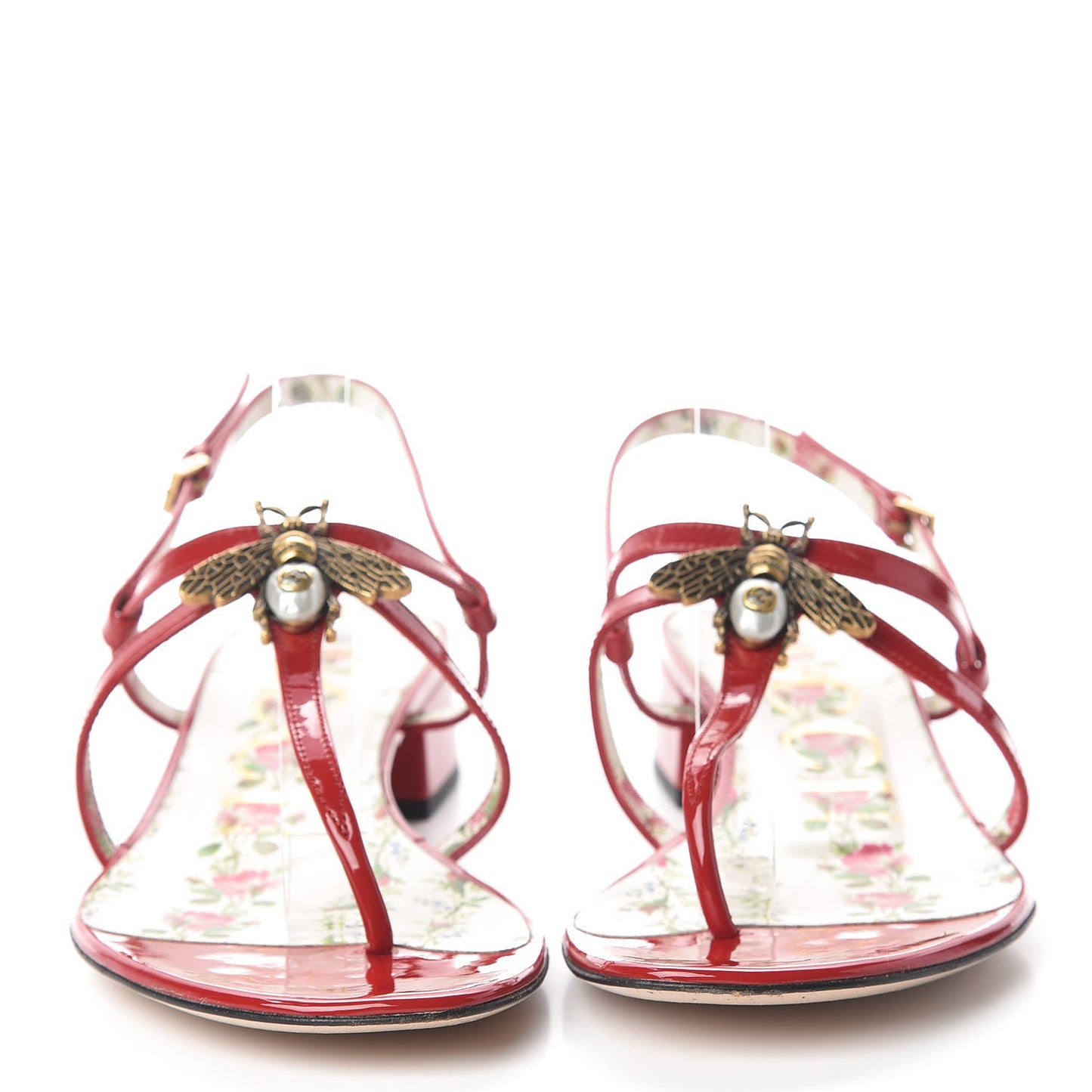 Patent Bee Thong Sandal 37 Hibiscus Red