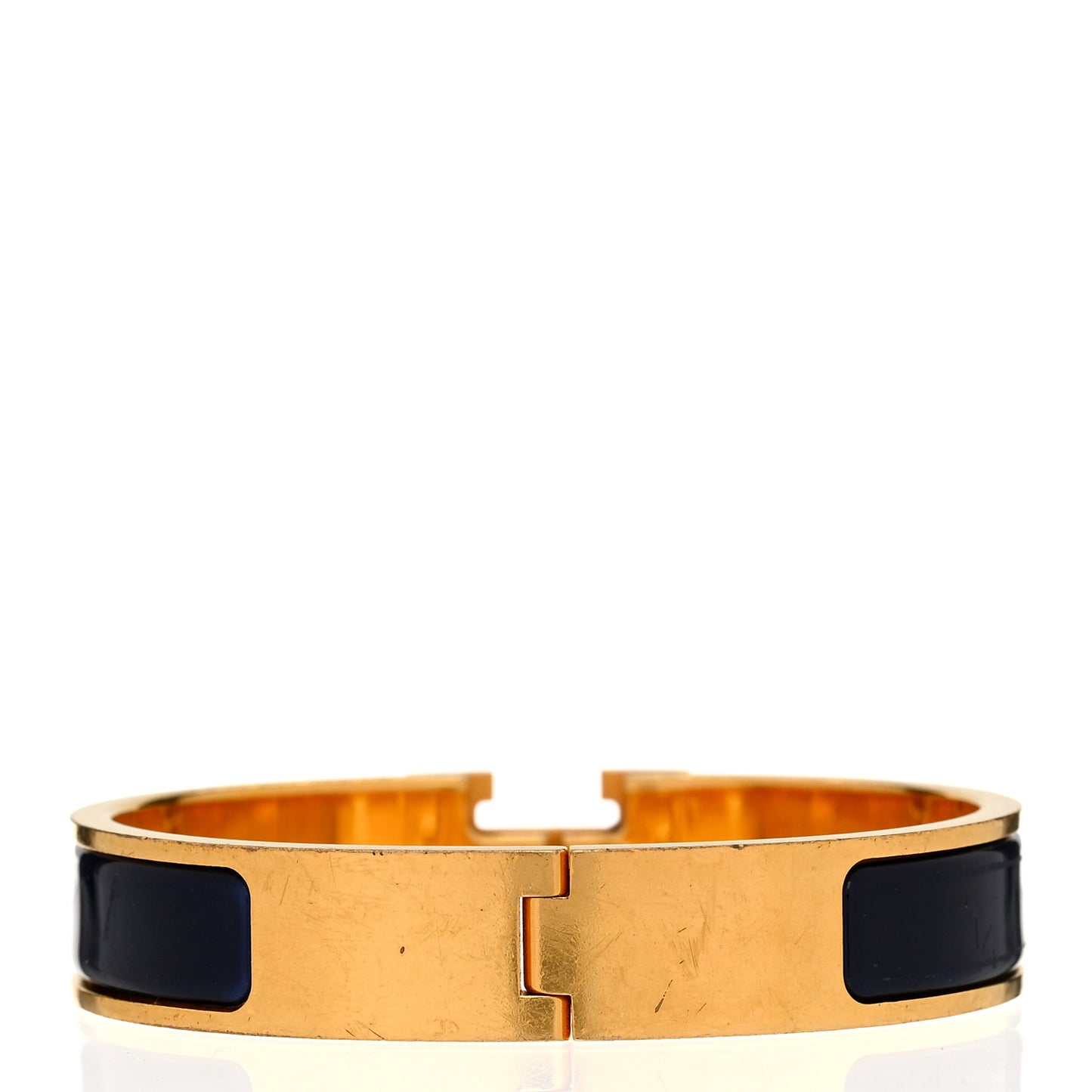 Narrow Enamel Clic Clac H Bracelet PM Indigo