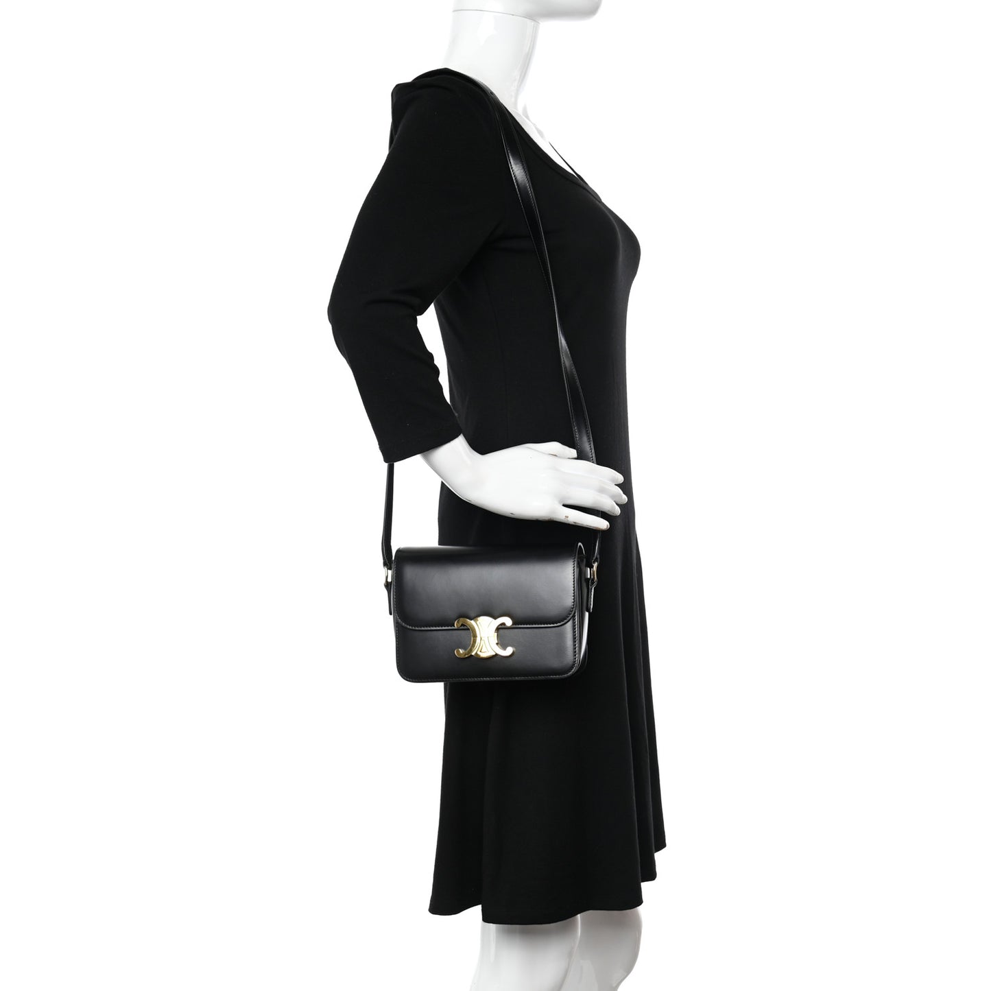 Shiny Calfskin Teen Triomphe Black