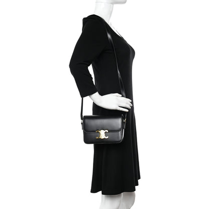 Celine Shiny Calfskin Teen Triomphe Black 2 of 11