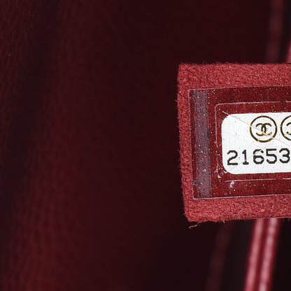 Chanel Caviar Quilted City Shopping Tote Dark Red 10 of 12