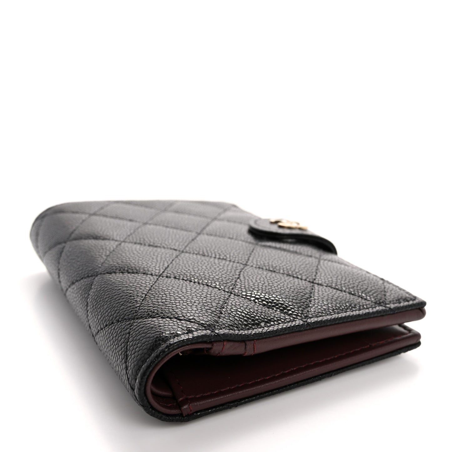 Caviar Quilted Passport Holder Black