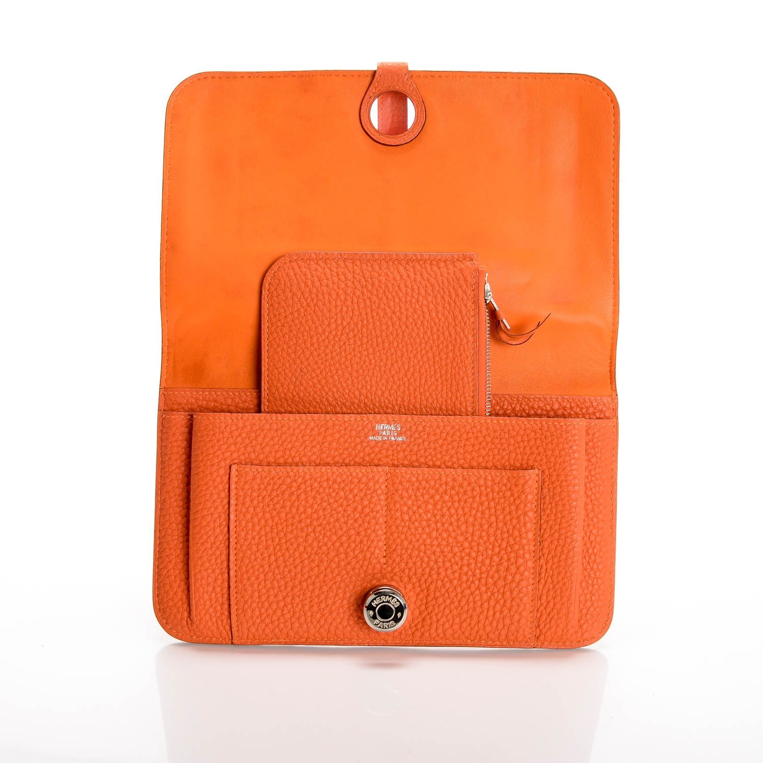 Hermes Togo Dogon Duo Wallet Orange 5 of 9