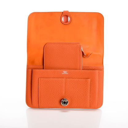 Hermes Togo Dogon Duo Wallet Orange 5 of 9