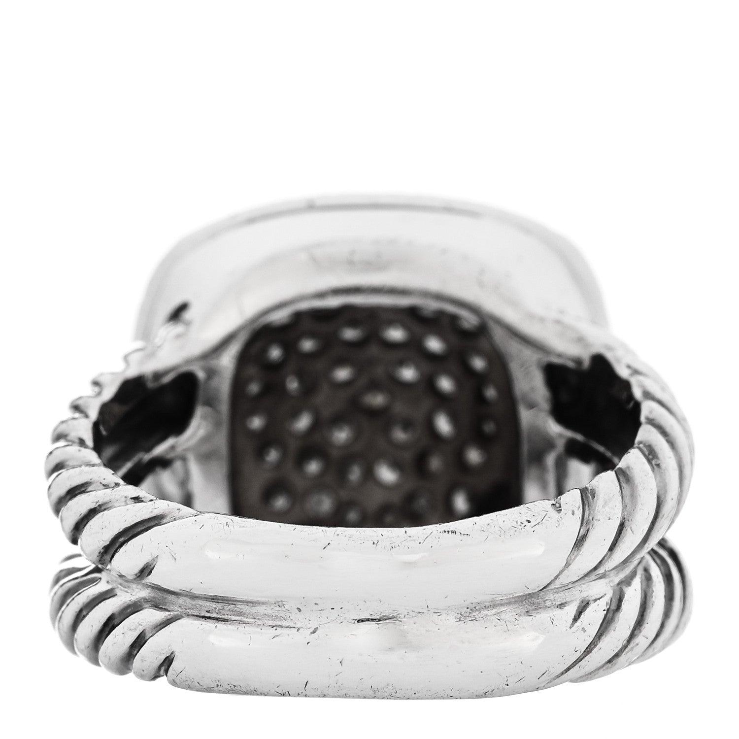 David Yurman Sterling Silver Diamond 11mm Albion Pave Ring 52 6 4 of 6