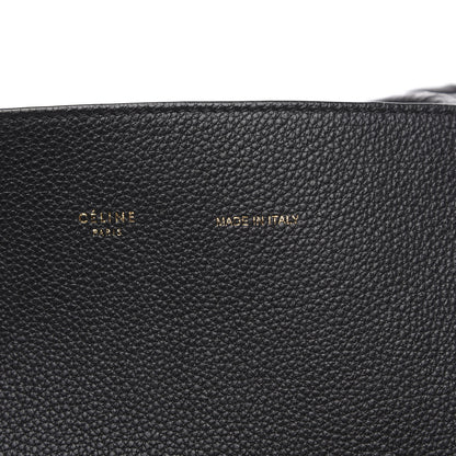 Celine Soft Grained Calfskin Small Belt Cabas Phantom Black 7 of 12