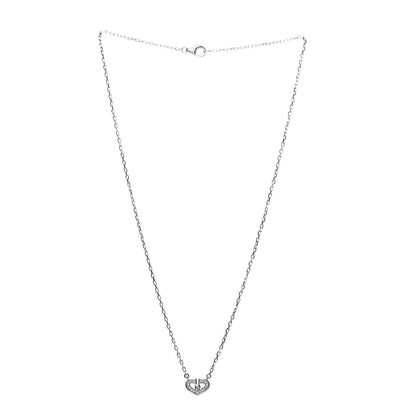 Cartier 18K White Gold Diamond Hearts and Symbols Necklace 3 of 7