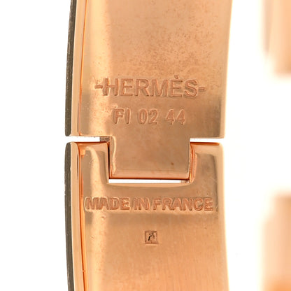 Hermes Enamel Narrow Clic Clac H Bracelet PM White 4 of 5
