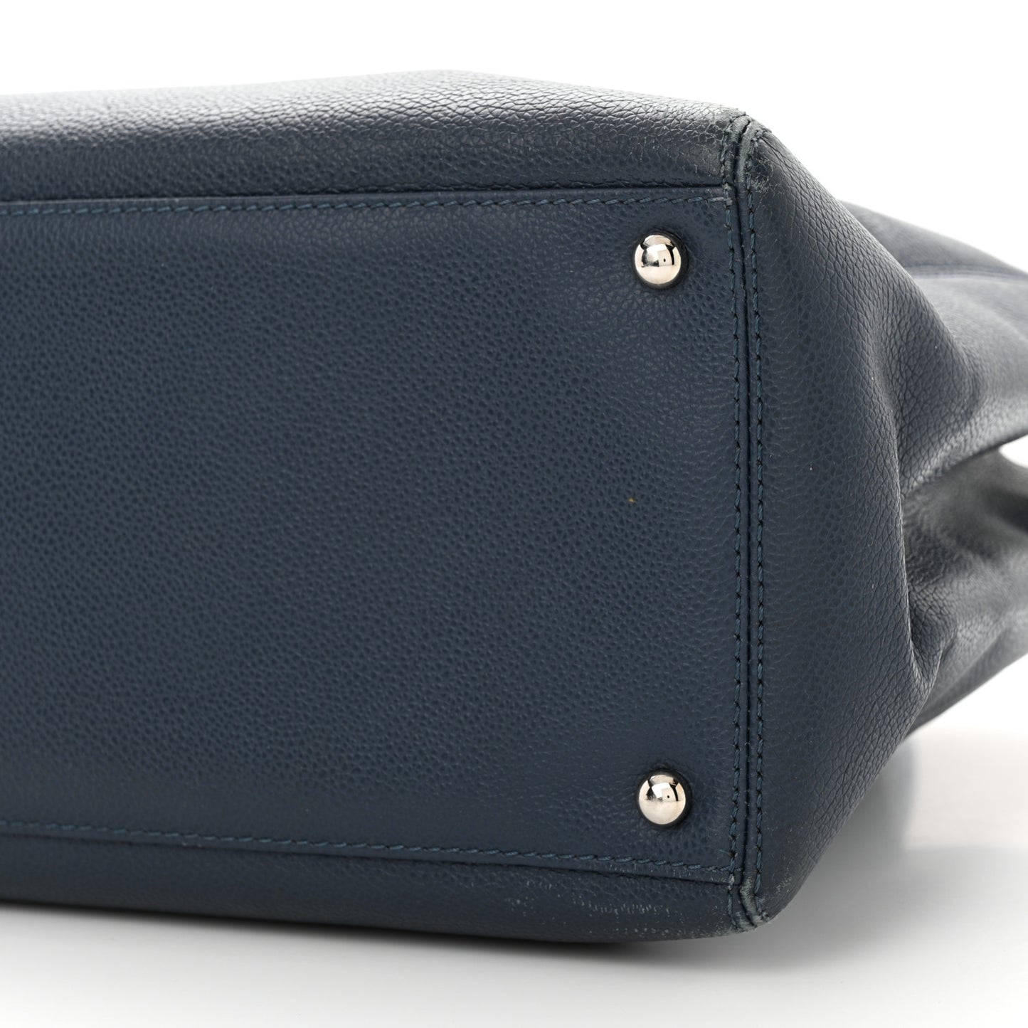 Calfskin Cerf Executive Shopper Tote Blue