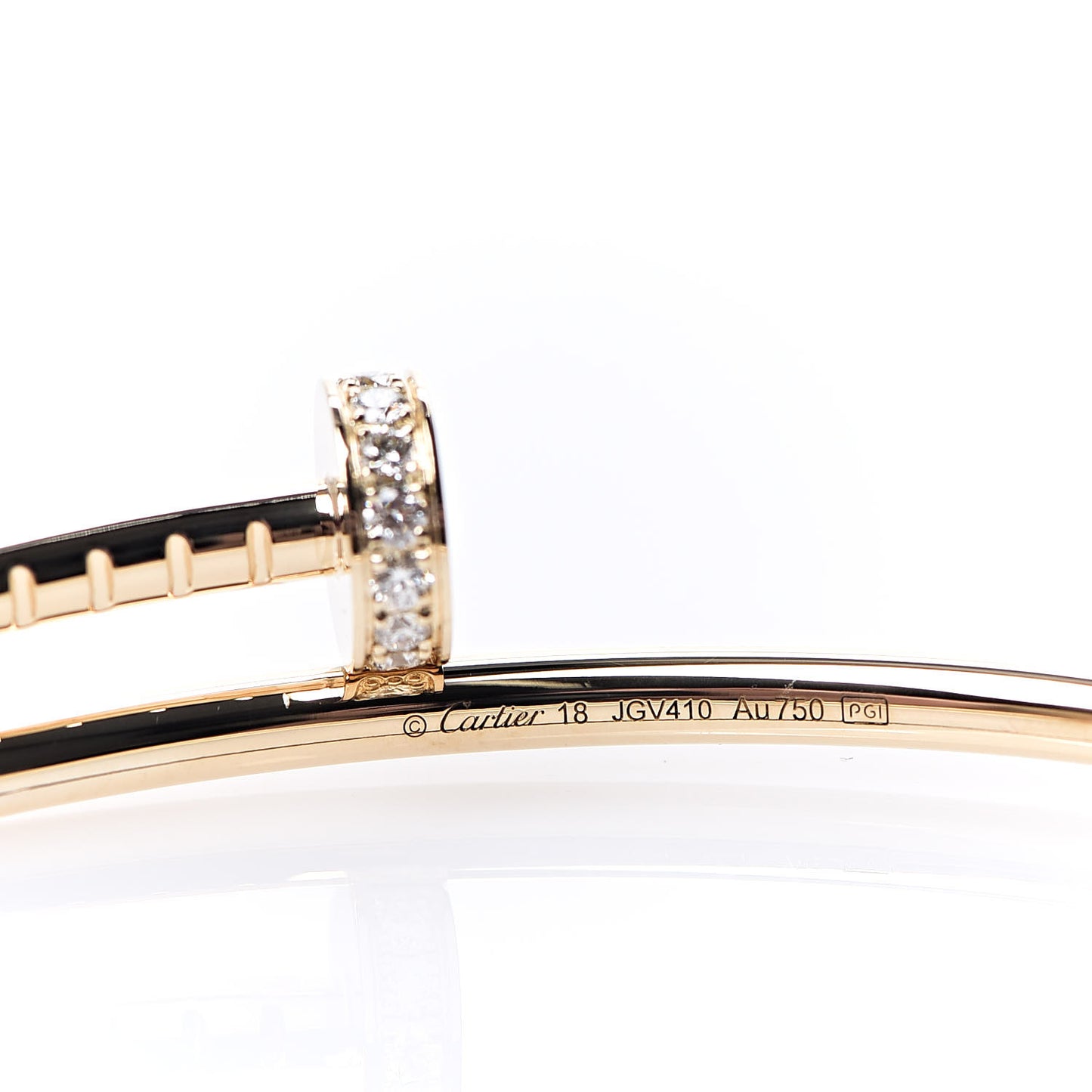 18K Yellow Gold Diamond Small Juste Un Clou Bracelet 18