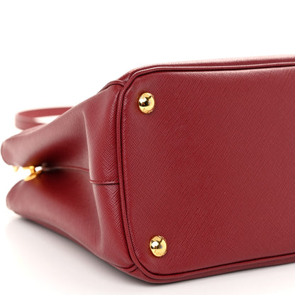 Prada Saffiano Small Galleria Double Zip Tote Cerise 9 of 11