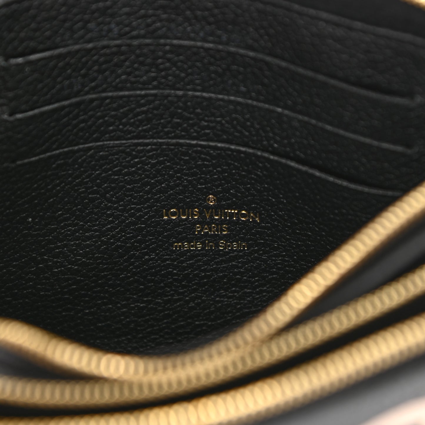 Empreinte Monogram Giant Double Zip Pochette Black Cream