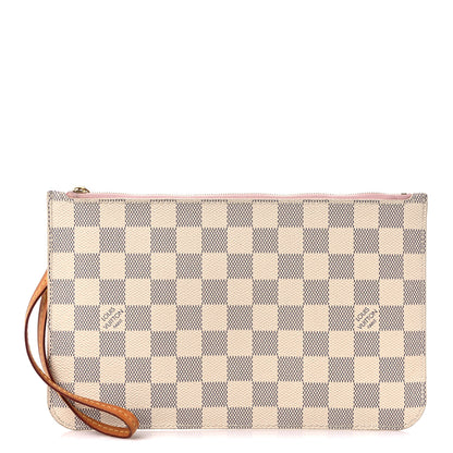 Louis Vuitton Damier Azur Neverfull MM GM Pochette Rose Ballerine 1 of 13