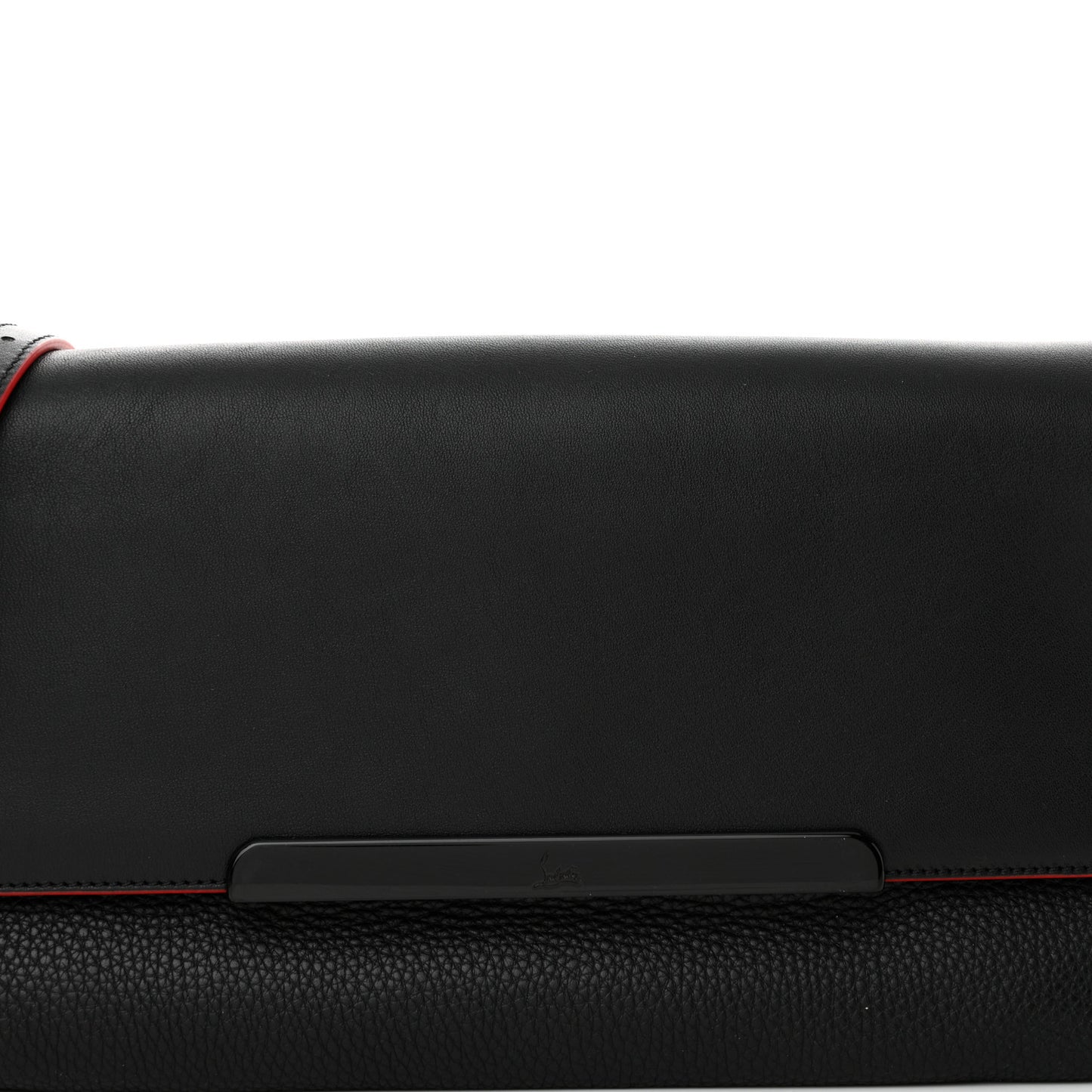 Calfskin Rougissime Flap Crossbody Clutch Black