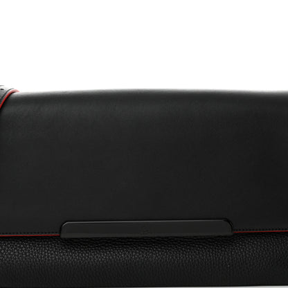 Christian Louboutin Calfskin Rougissime Flap Crossbody Clutch Black 10 of 12