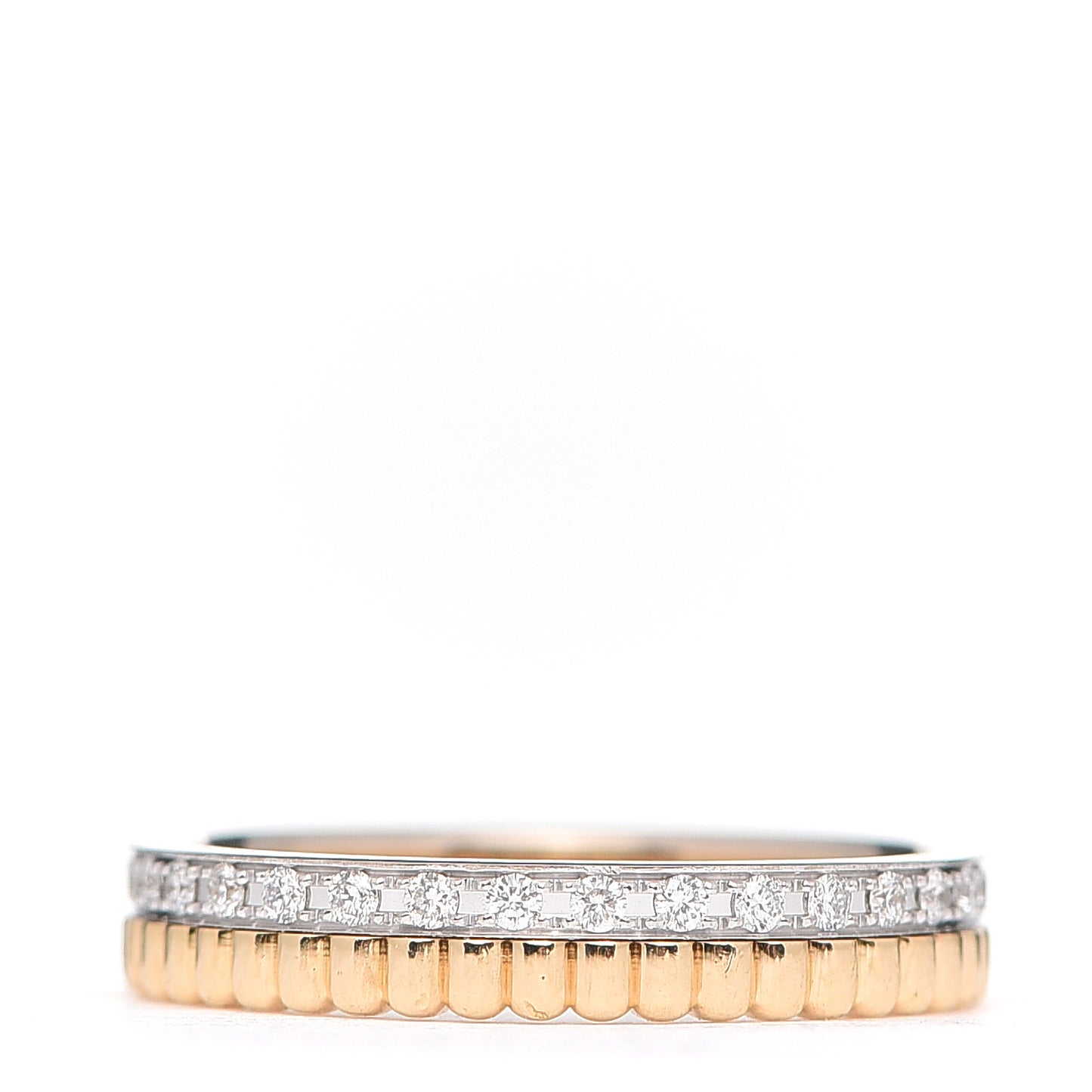 18K Yellow White Gold Diamond Quatre Radiant Wedding Band Ring 50 5.25