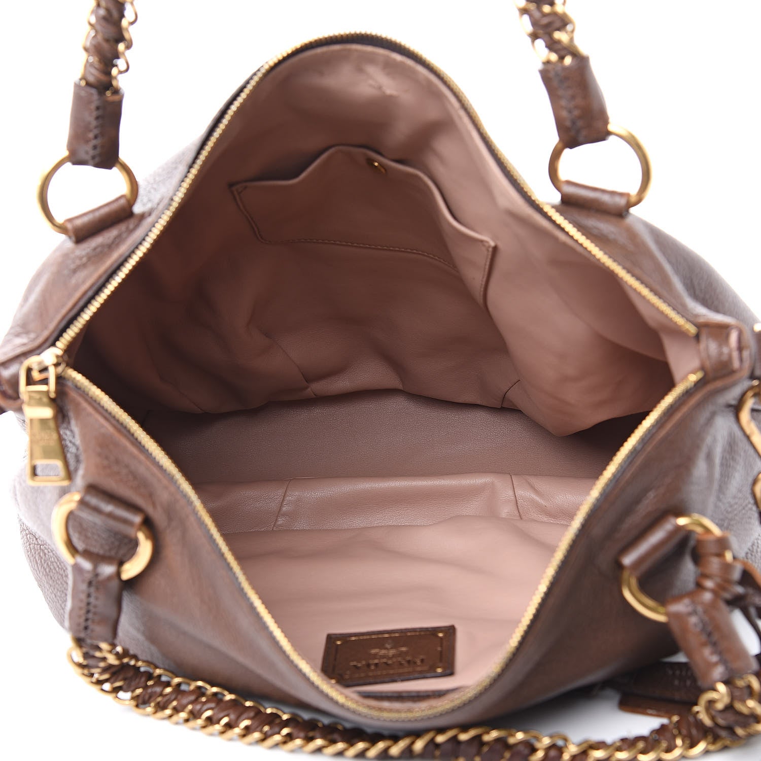 Prada Cervo Deerskin Chain Bag Bruciato 6 of 14