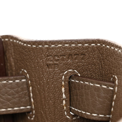 Hermes Togo Kelly Retourne 28 Etoupe 6 of 12