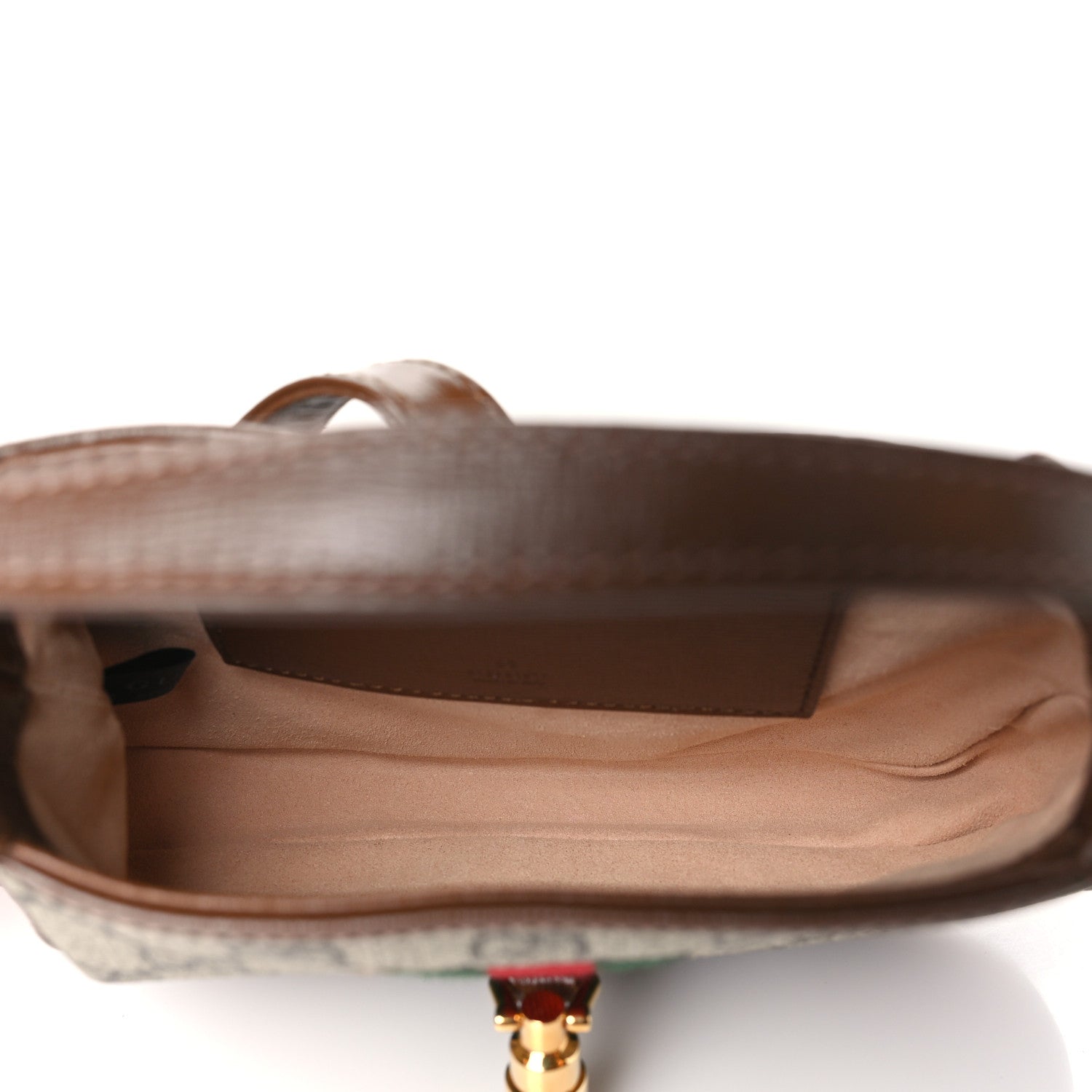 Gucci GG Supreme Monogram Azalea Calfskin Web Mini Jackie 1961 Hobo Beige Ebony Brown Sugar 5 of 10