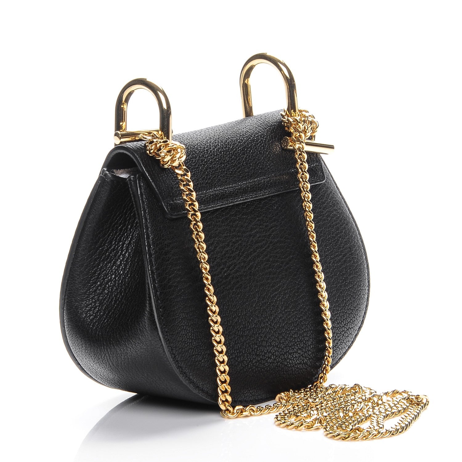 Chloe Grained Lambskin Nano Drew Shoulder Bag Black 3 of 8