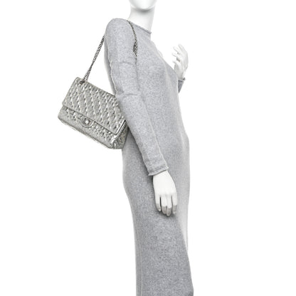 Chanel Metallic Calfskin Striped 2.55 Reissue Flap Silver 2 of 12