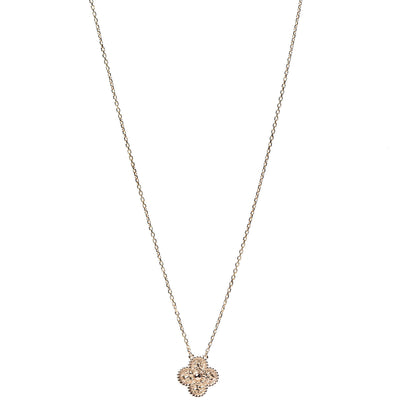 Van Cleef & Arpels 18K Rose Gold Vintage Alhambra Pendant Necklace 1 of 7