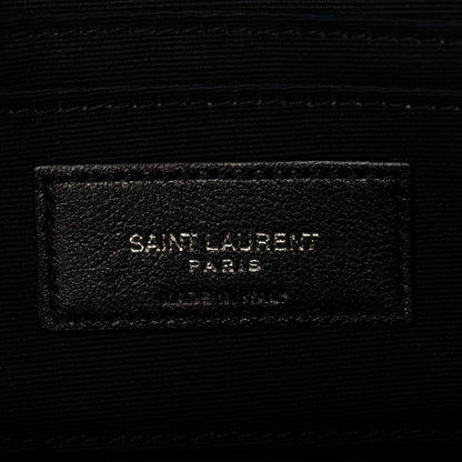 Saint Laurent Grain De Poudre Monogram Toy West Hollywood Fold-Over Bag Black 7 of 9