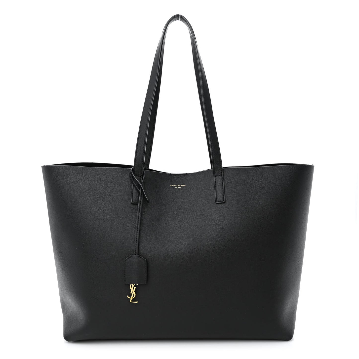 Calfskin Large Shopping Tote Black
