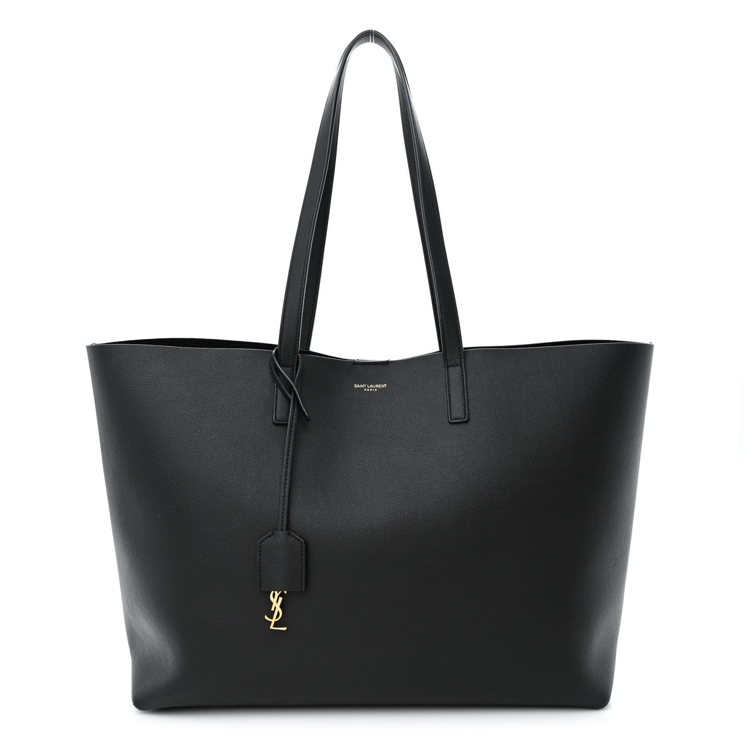 Saint Laurent Calfskin Large Shopping Tote Black 3 of 12