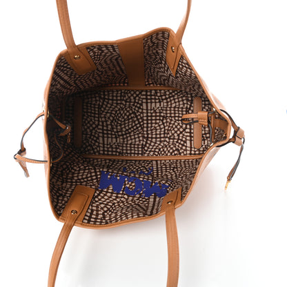 MCM Visetos Medium Liz Reversible Shopper Tote Cognac 8 of 13