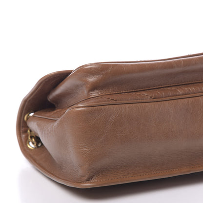 Saint Laurent Crinkled Calfskin Matelasse Monogram Medium Niki Chain Satchel Caramel 8 of 9