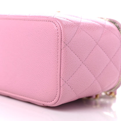 Chanel Shiny Caviar Quilted Pick Me Up Vanity Case Pink 9 of 11