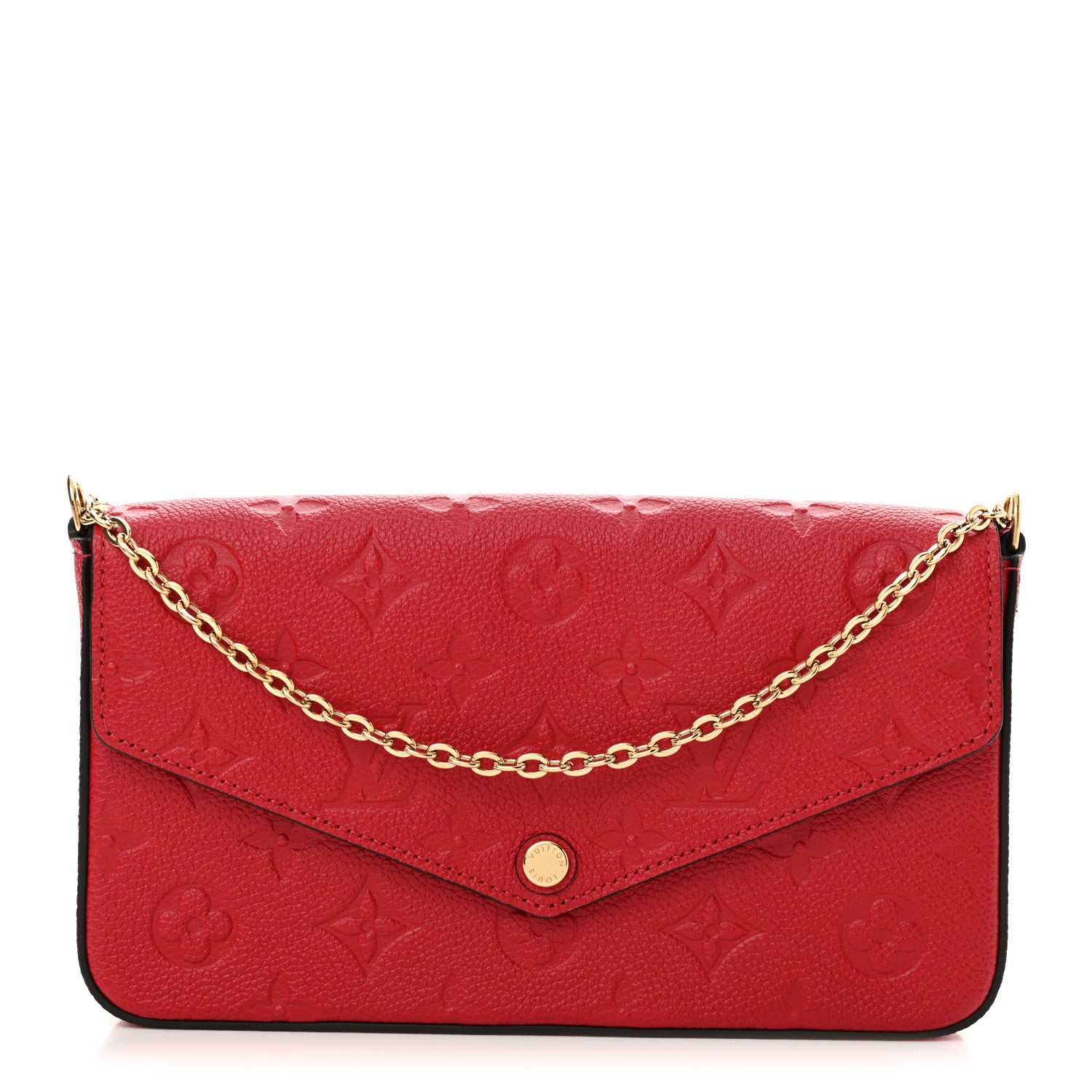 Louis Vuitton Empreinte Pochette Felicie Chain Wallet Scarlet 1 of 11